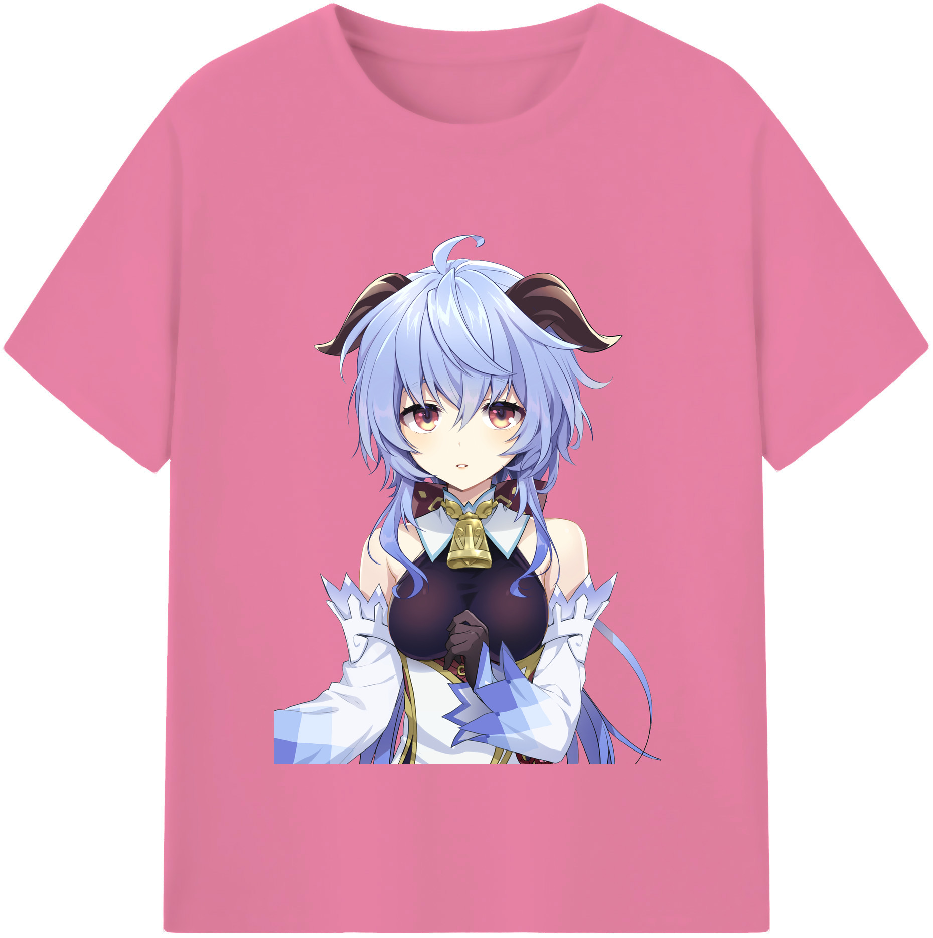 げんし神 甘雨 かんう genshin Ganyu 綿100％半袖Tシャツ（フロントプリント）